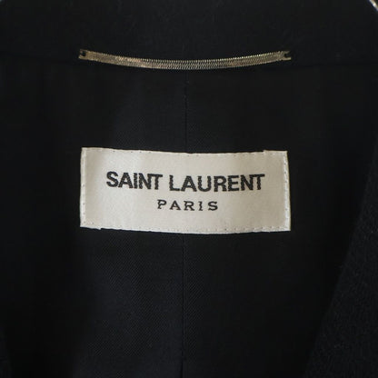 Saint Laurent Paris Double Breasted Jacket Metal Buttons Coat — view 6