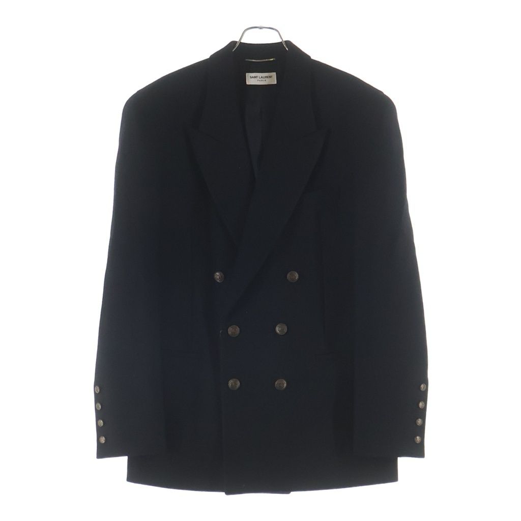 Saint Laurent Paris Double Breasted Jacket Metal Buttons Coat
