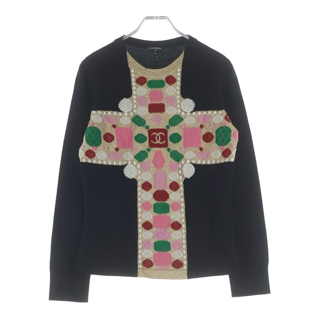 Chanel Cashmere Blend Knit Black 34 Sweater