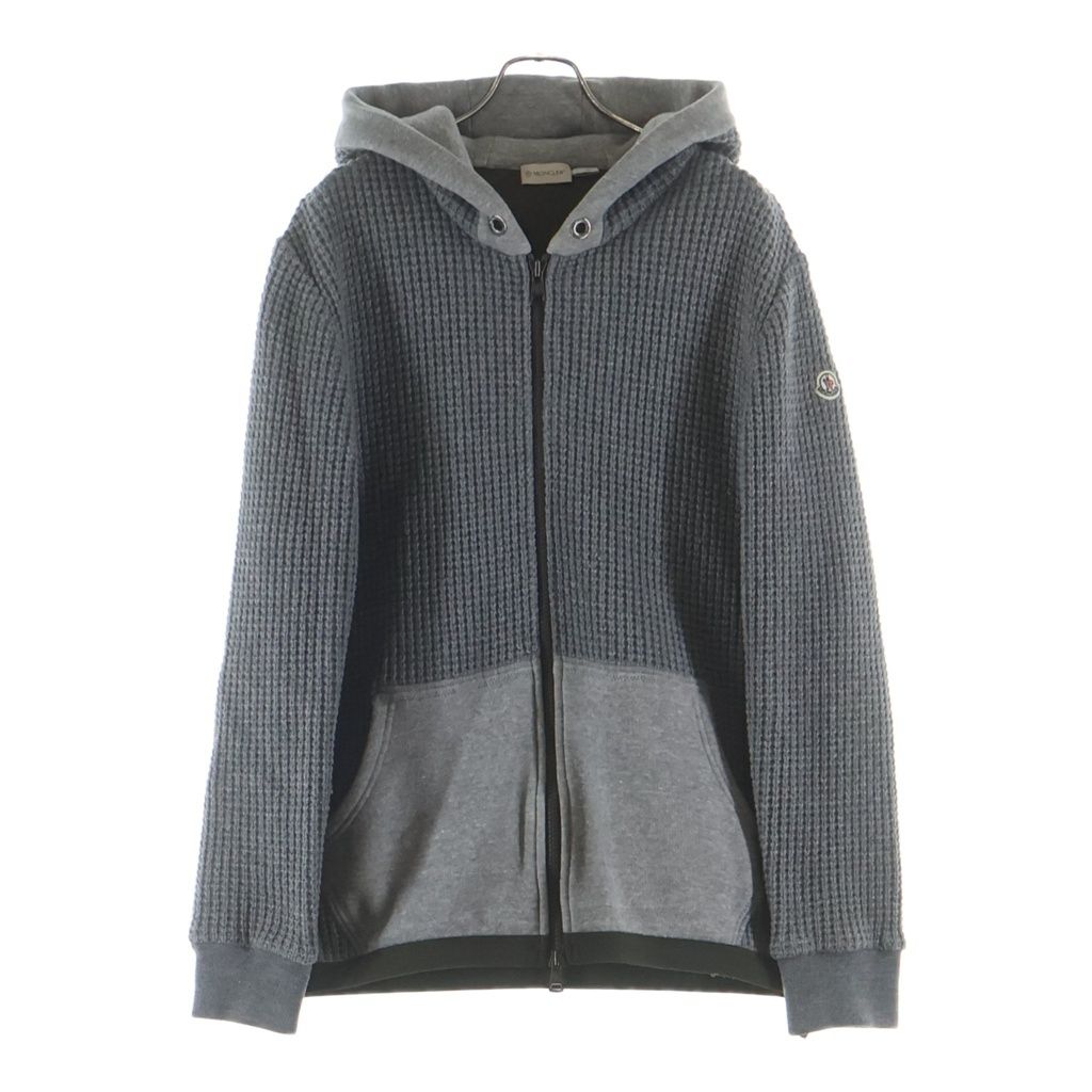 Moncler Waffle Down Jacket Cut Replacement Hoodie Gray Khaki
