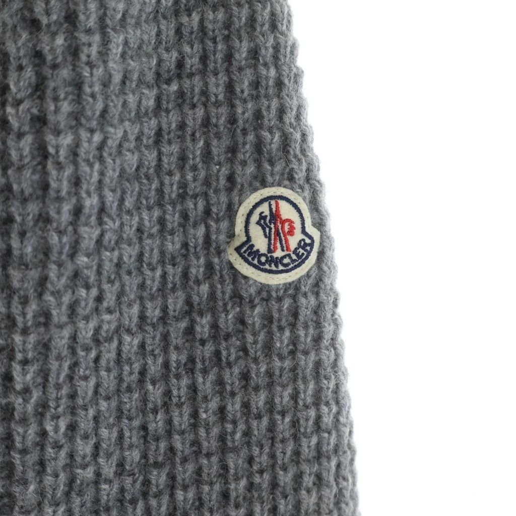 Moncler Waffle Down Jacket Cut Replacement Hoodie Gray Khaki — view 5