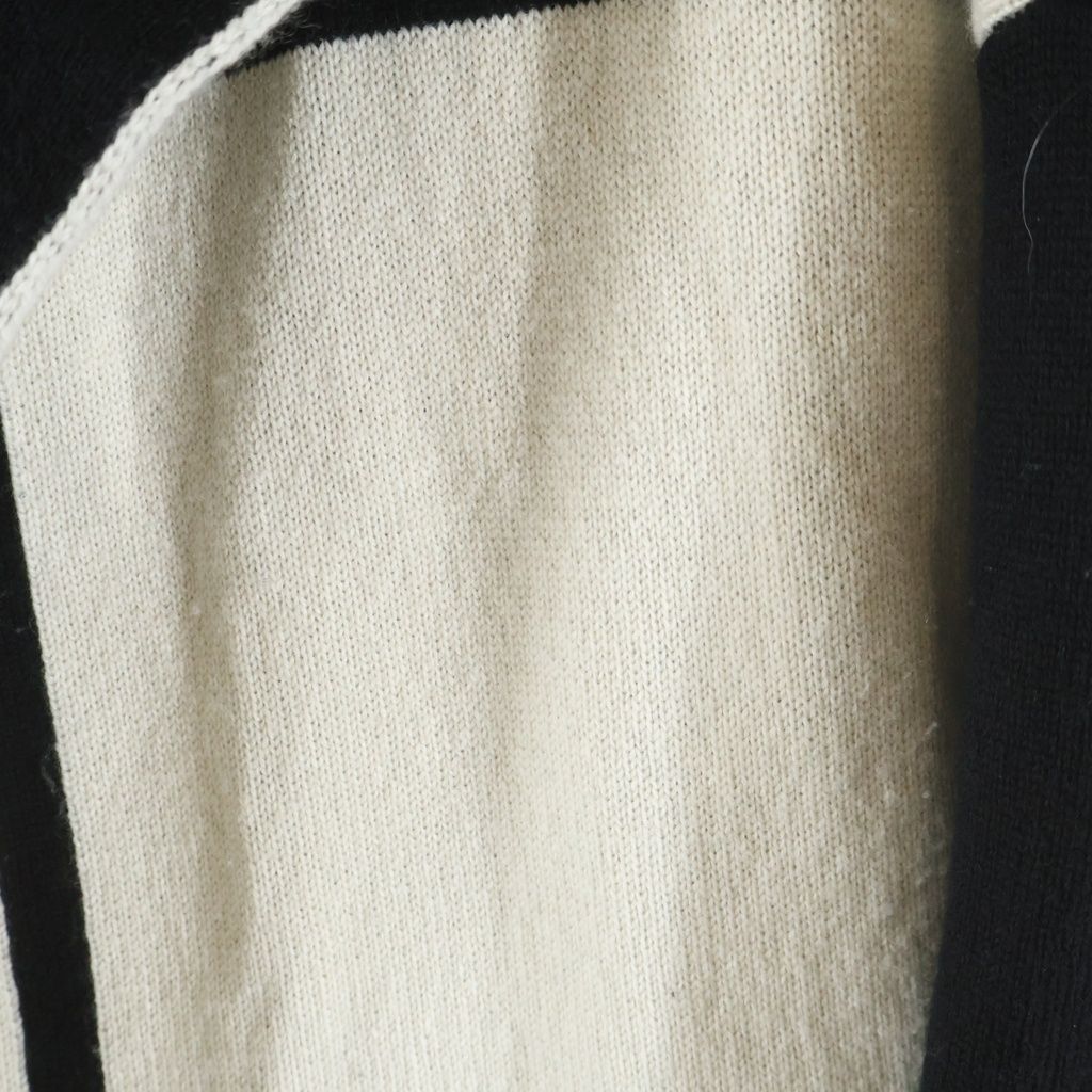 Hermes Brides de Gala Long Coat Cashmere Knit Gown Black White — view 4