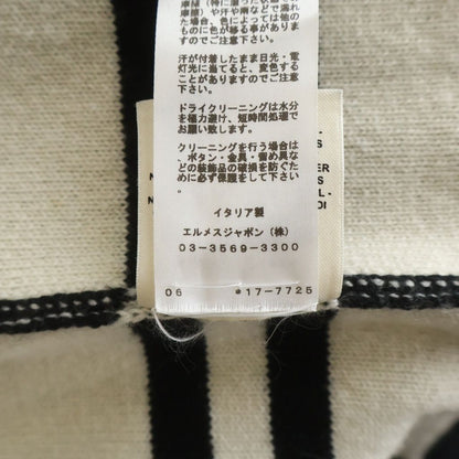 Hermes Brides de Gala Long Coat Cashmere Knit Gown Black White — view 8