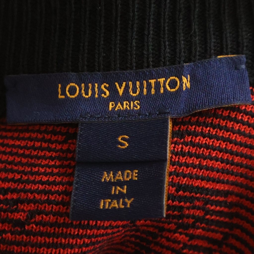 Louis Vuitton Monogram Contrast Knit Sleeveless Dress Black Red Xzs — view 6