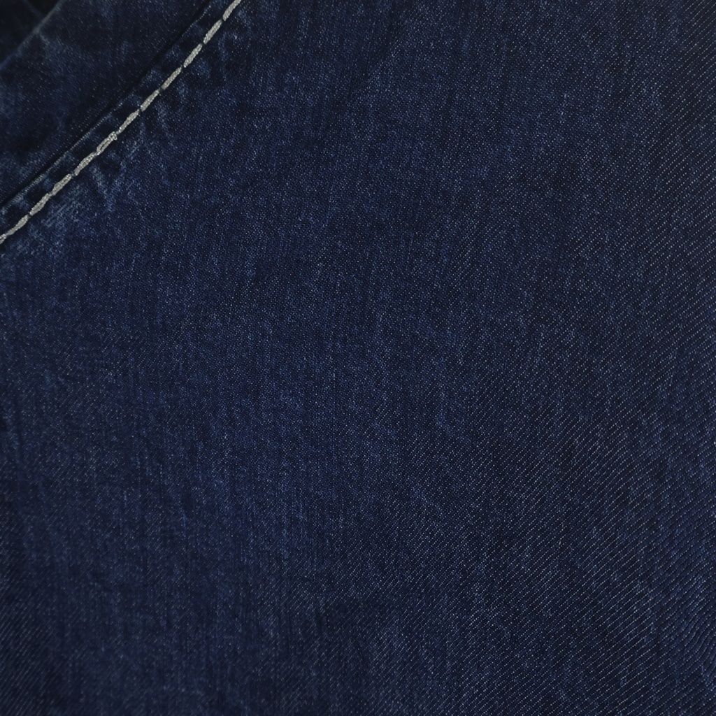 Bottega Veneta Cropped Denim Shirt Short Sleeve Indigo — view 5