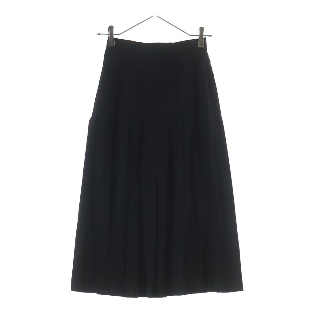 Chanel Pleated Long Skirt Black