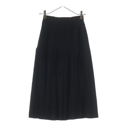 Chanel Pleated Long Skirt Black