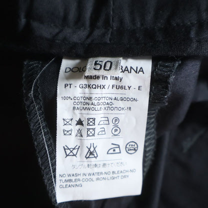 Dolce & Gabbana Waist Cut Replacement Gimmick Cotton Pants Zip Fly Black — view 7