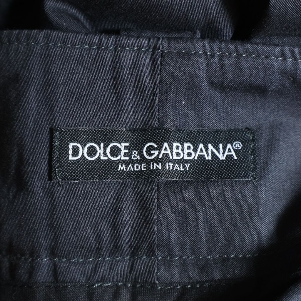 Dolce & Gabbana Waist Cut Replacement Gimmick Cotton Pants Zip Fly Black — view 6