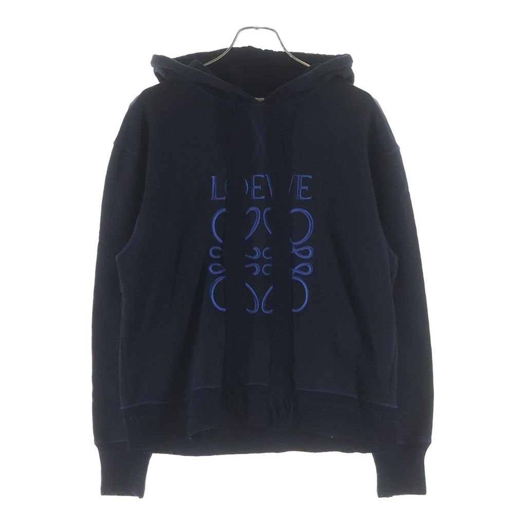 Loewe Embroidered Anagram Logo Hoodie Navy
