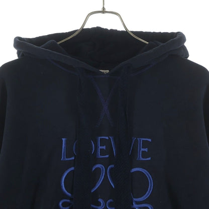 Loewe Embroidered Anagram Logo Hoodie Navy — view 3