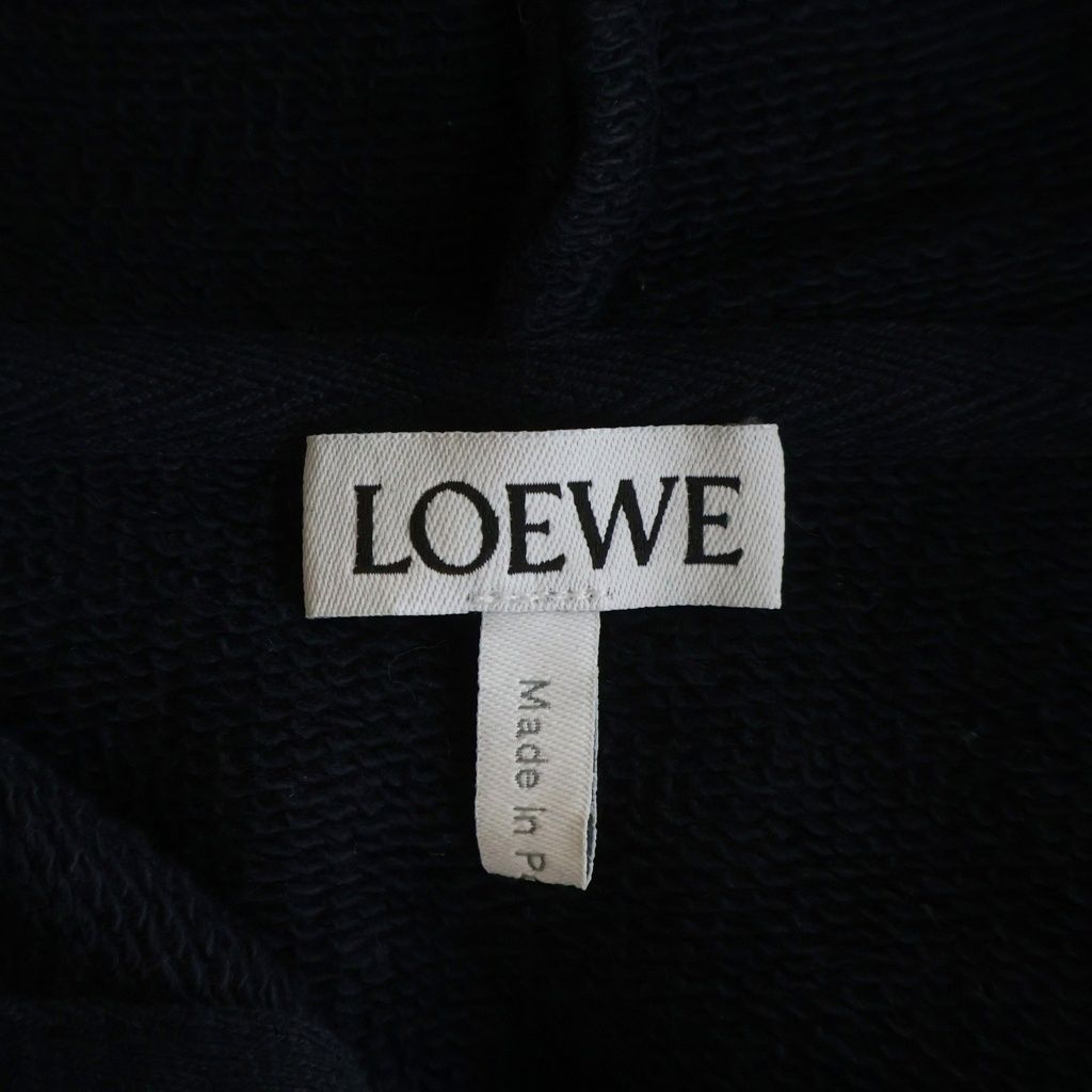 Loewe Embroidered Anagram Logo Hoodie Navy — view 7