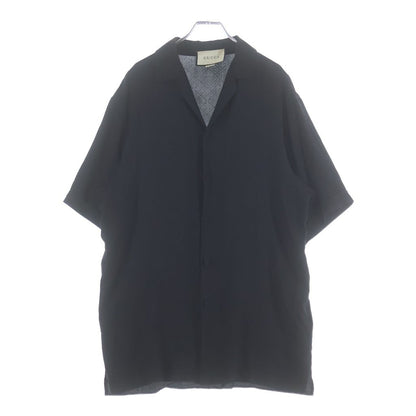 Gucci GG Printed Silk Shirt Zadwp Short Sleeve Black