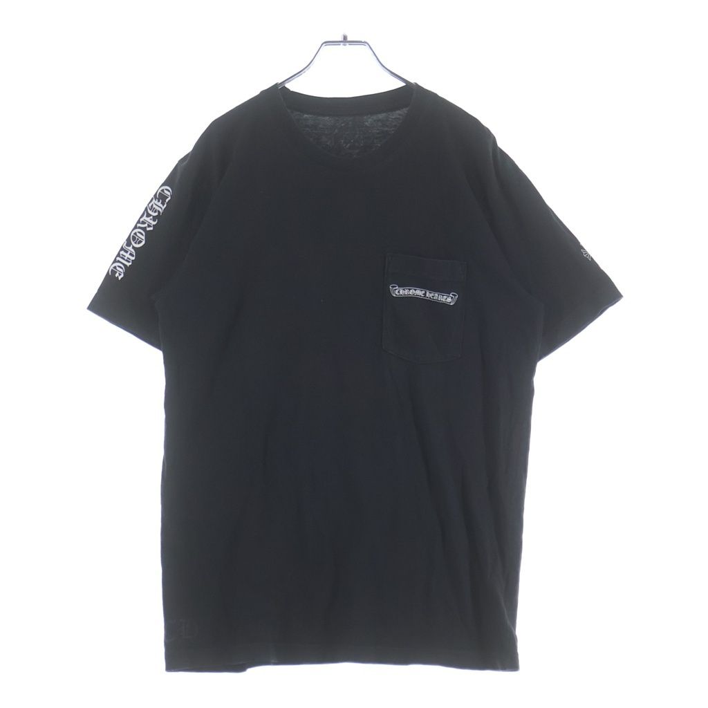 Chrome Hearts Cemetery T-Shirt Back Print Short Sleeve Pocket Black