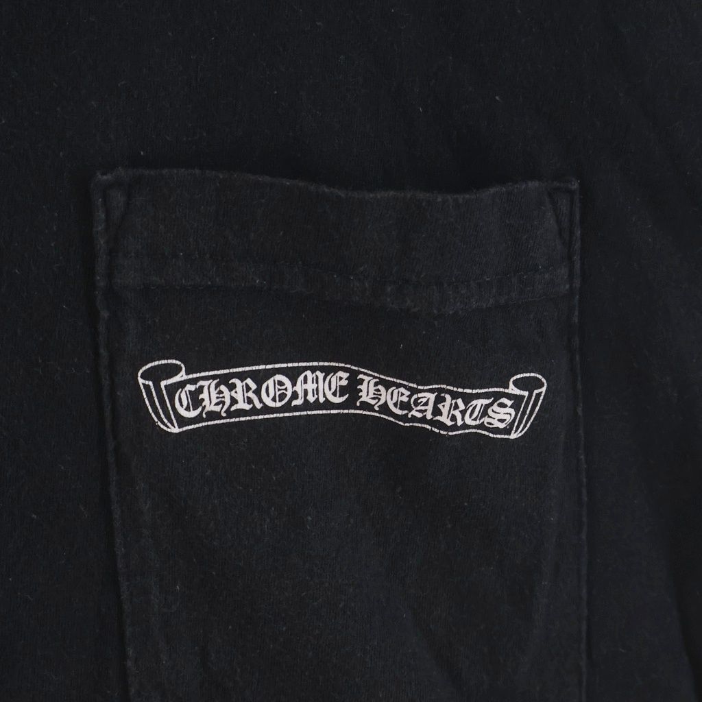 Chrome Hearts Cemetery T-Shirt Back Print Short Sleeve Pocket Black — view 6