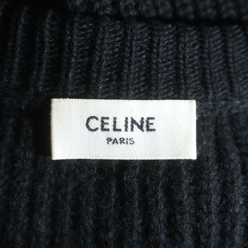 Celine Embroidery Over Sweater Logo Knit Black — view 7