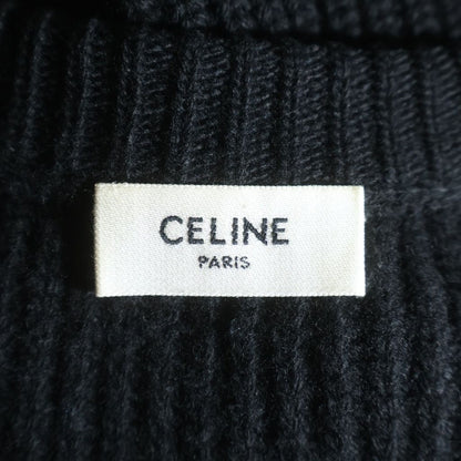 Celine Embroidery Over Sweater Logo Knit Black — view 7