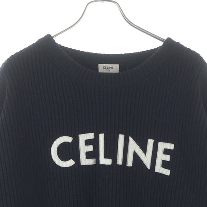 Celine Embroidery Over Sweater Logo Knit Black — view 3