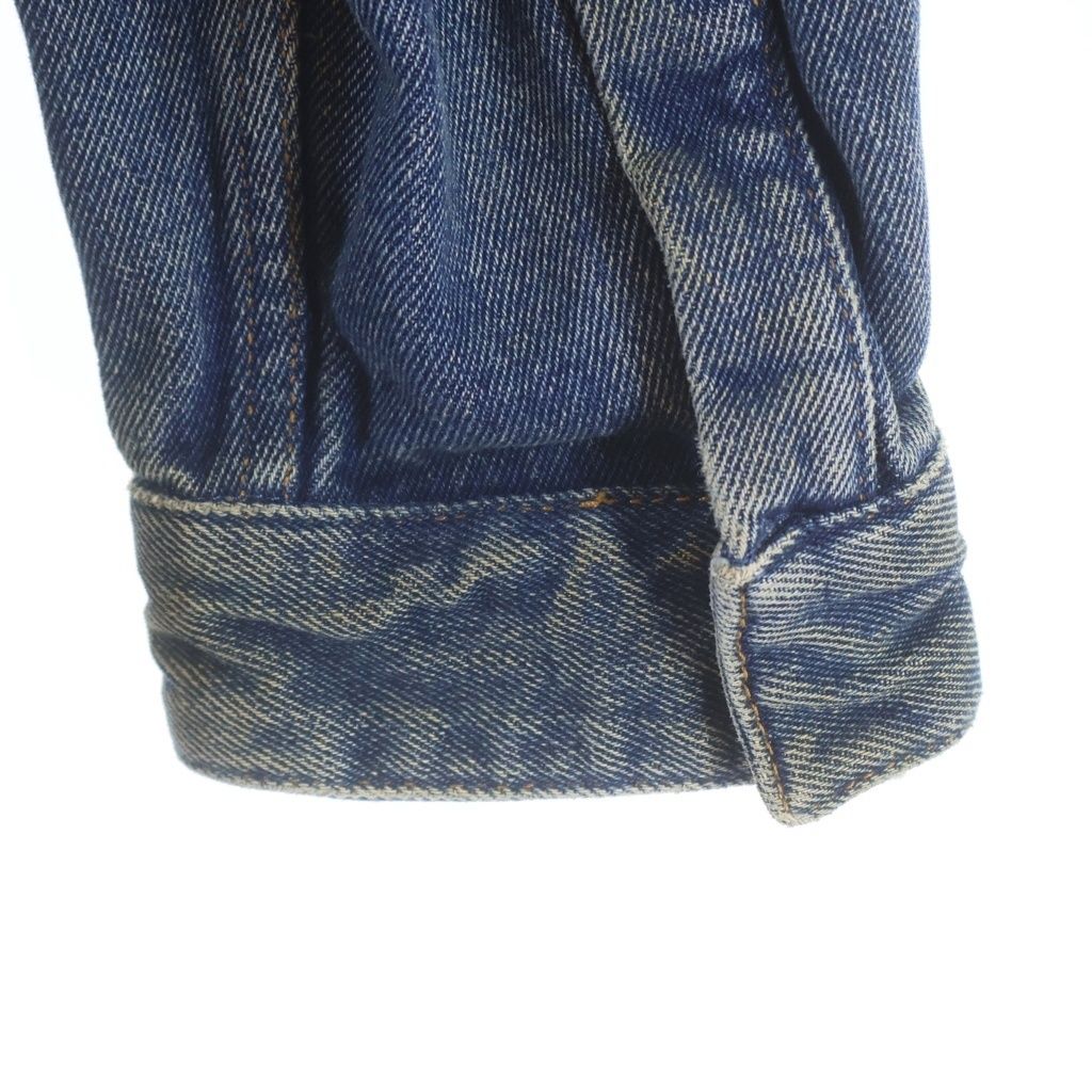 Balenciaga Vintage Wash Oversize Long Sleeve Denim Shirt Indigo — view 5