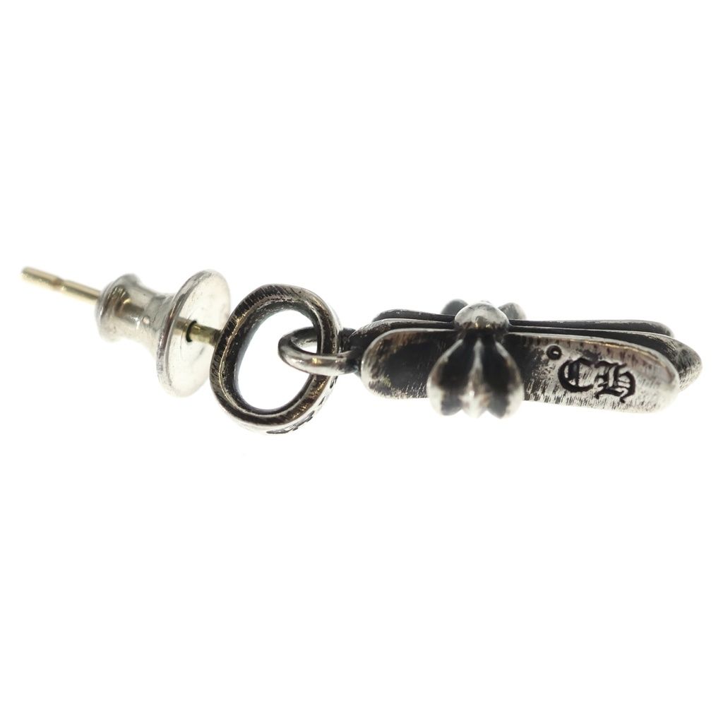 Chrome Hearts Bby Pprchn Baby Fat Cross Drop Earrings Silver — view 4