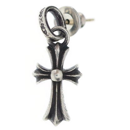 Chrome Hearts Bby Pprchn Baby Fat Cross Drop Earrings Silver