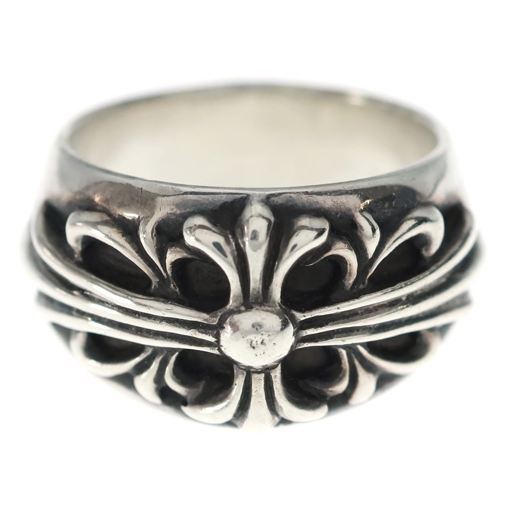 Chrome Hearts Flrl Crs Floral Cross Ring Silver — view 4