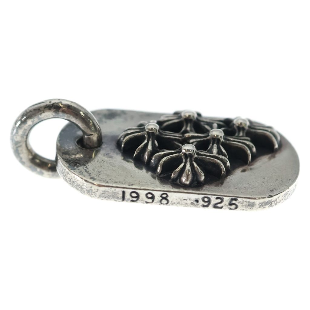Chrome Hearts Raised Dogtag Charm Necklace Top Silver — view 4