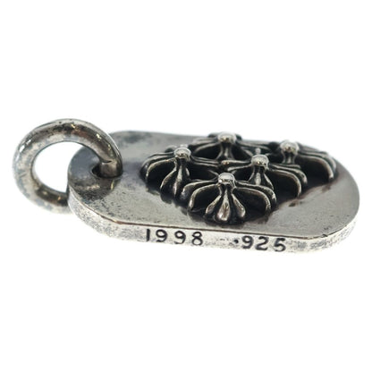 Chrome Hearts Raised Dogtag Charm Necklace Top Silver — view 4