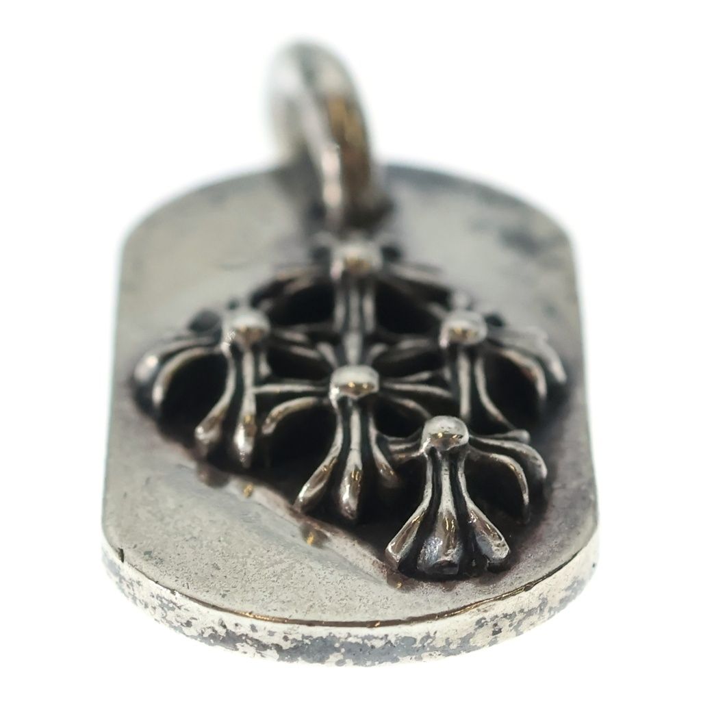 Chrome Hearts Raised Dogtag Charm Necklace Top Silver — view 5