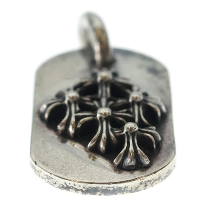 Chrome Hearts Raised Dogtag Charm Necklace Top Silver — view 5