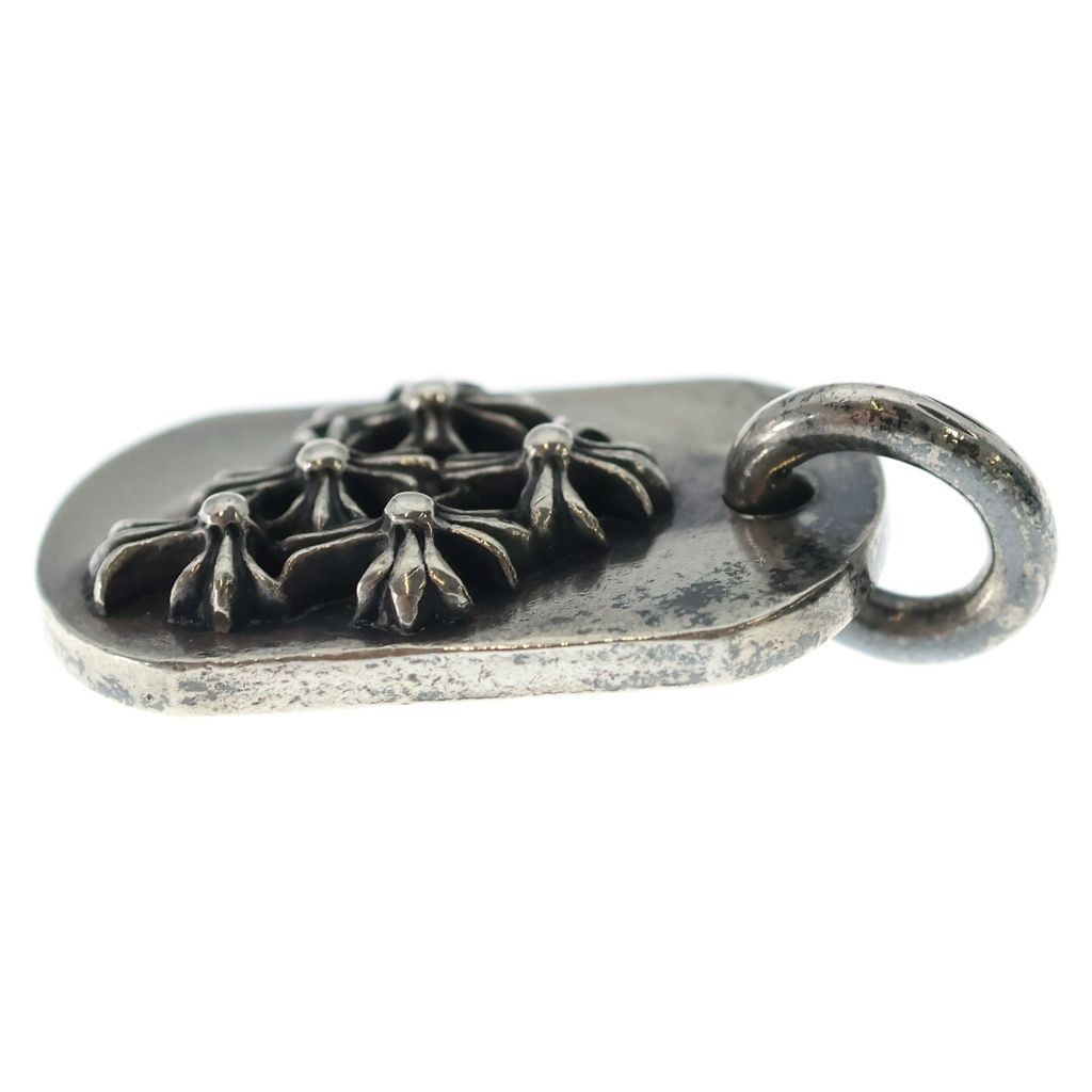 Chrome Hearts Raised Dogtag Charm Necklace Top Silver — view 3