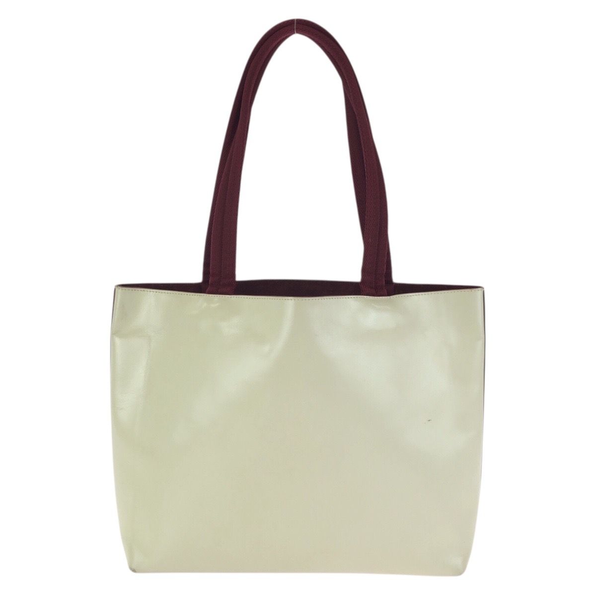 Prada Perforated Logo Light Beige Ivory Bordeaux Leather Shoulder Bag — view 2