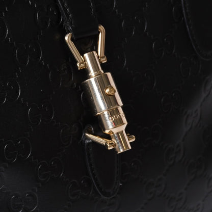 Gucci Guccissima Handbag New Jackie Leather Black Gold — view 5