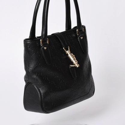 Gucci Guccissima Handbag New Jackie Leather Black Gold — view 3