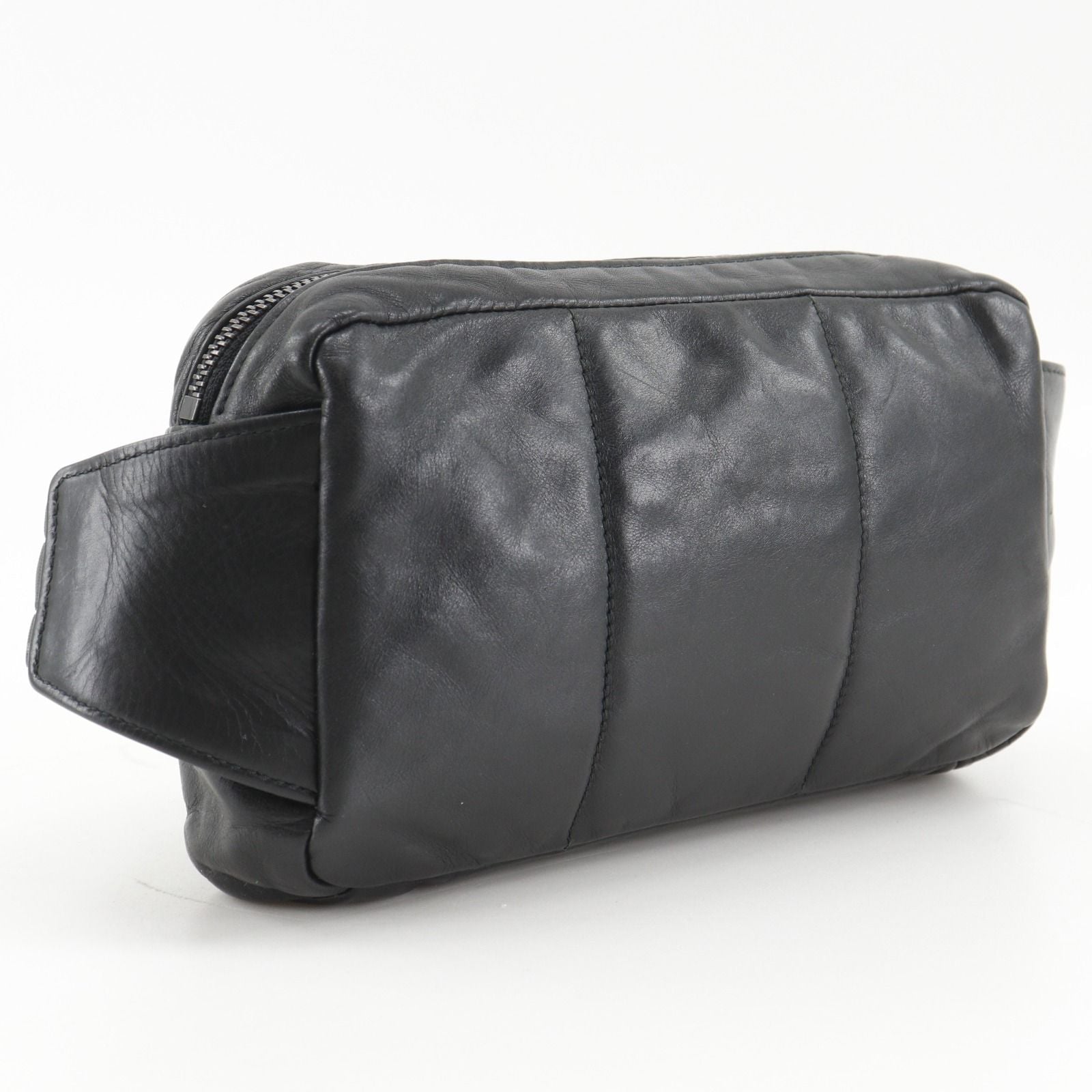 Bottega Veneta Belt Back Calf Black Waist Bag — view 3