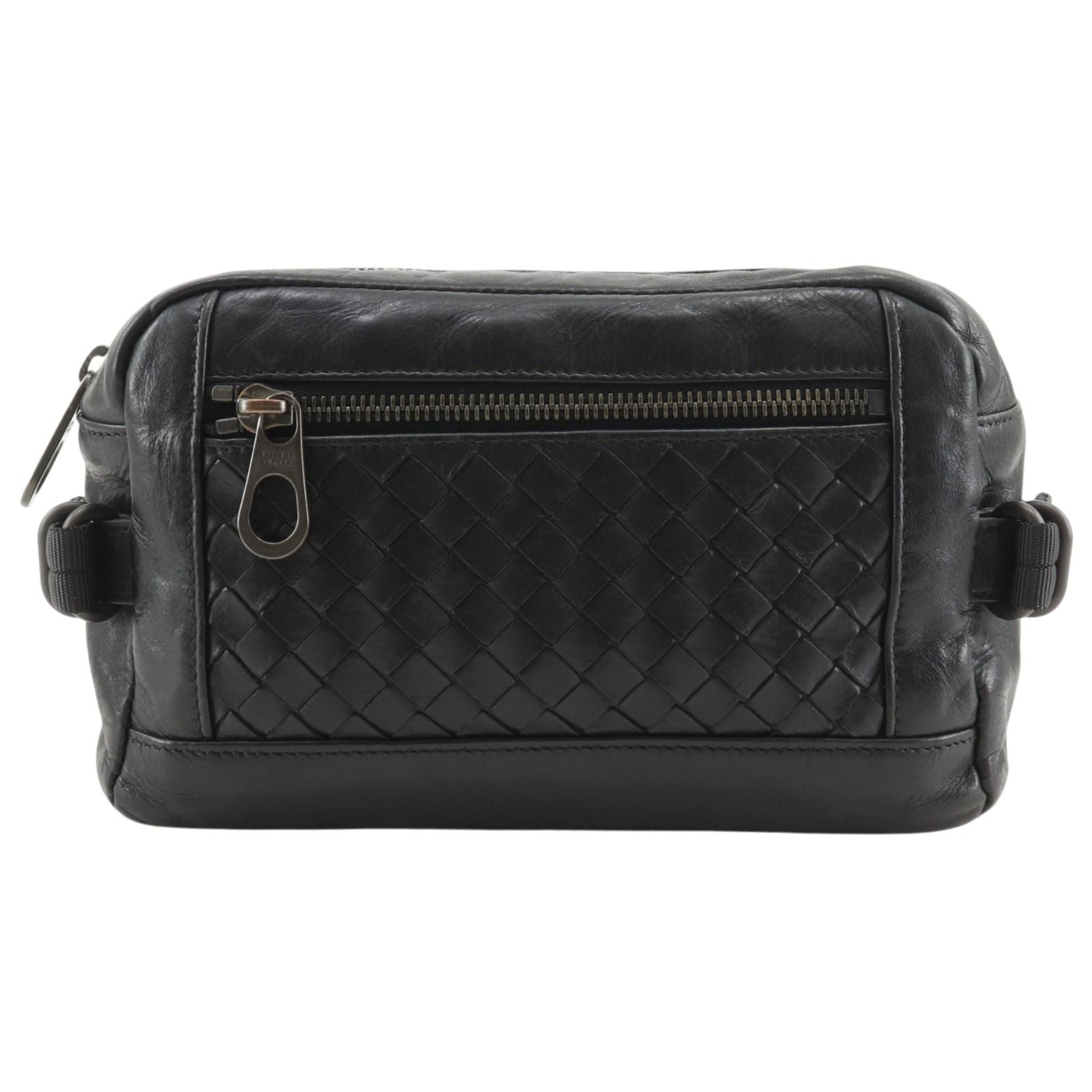Bottega Veneta Belt Back Calf Black Waist Bag