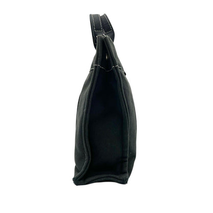 Hermes Tote Fourre Tout PM Canvas Navy Black Silver Mini Bag Vintage Classic — view 6