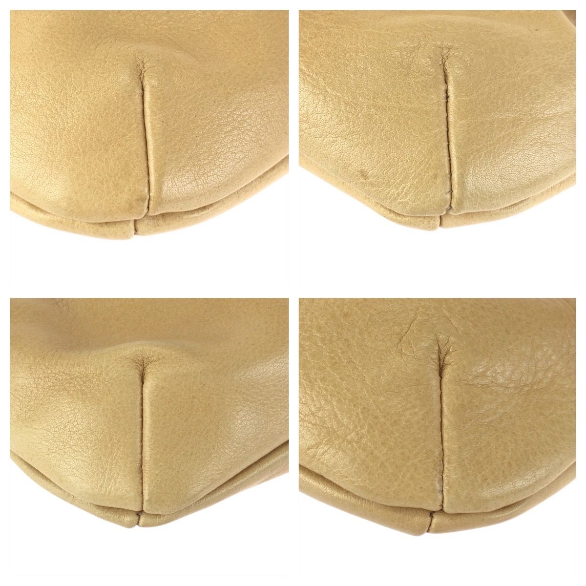 Miu Miu Beige Blue Silver Leather Handbag Pouch — view 3