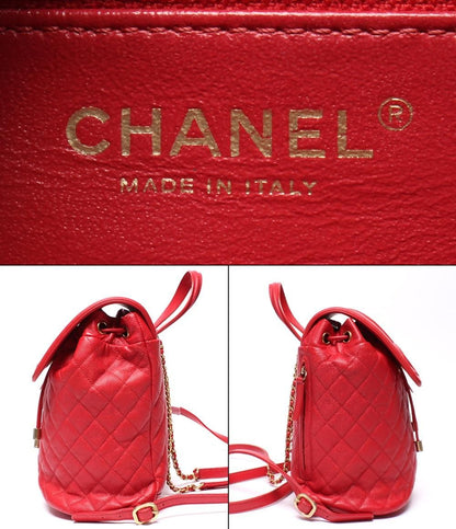 Chanel Backpack CC Filigree Caviar Leather Gold Quilted — view 4