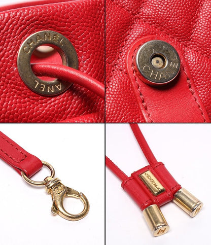Chanel Backpack CC Filigree Caviar Leather Gold Quilted — view 7