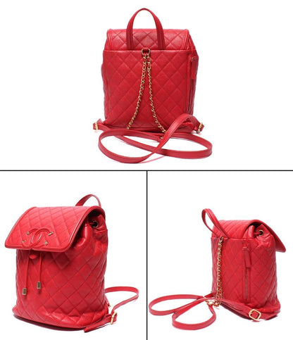 Chanel Backpack CC Filigree Caviar Leather Gold Quilted — view 2