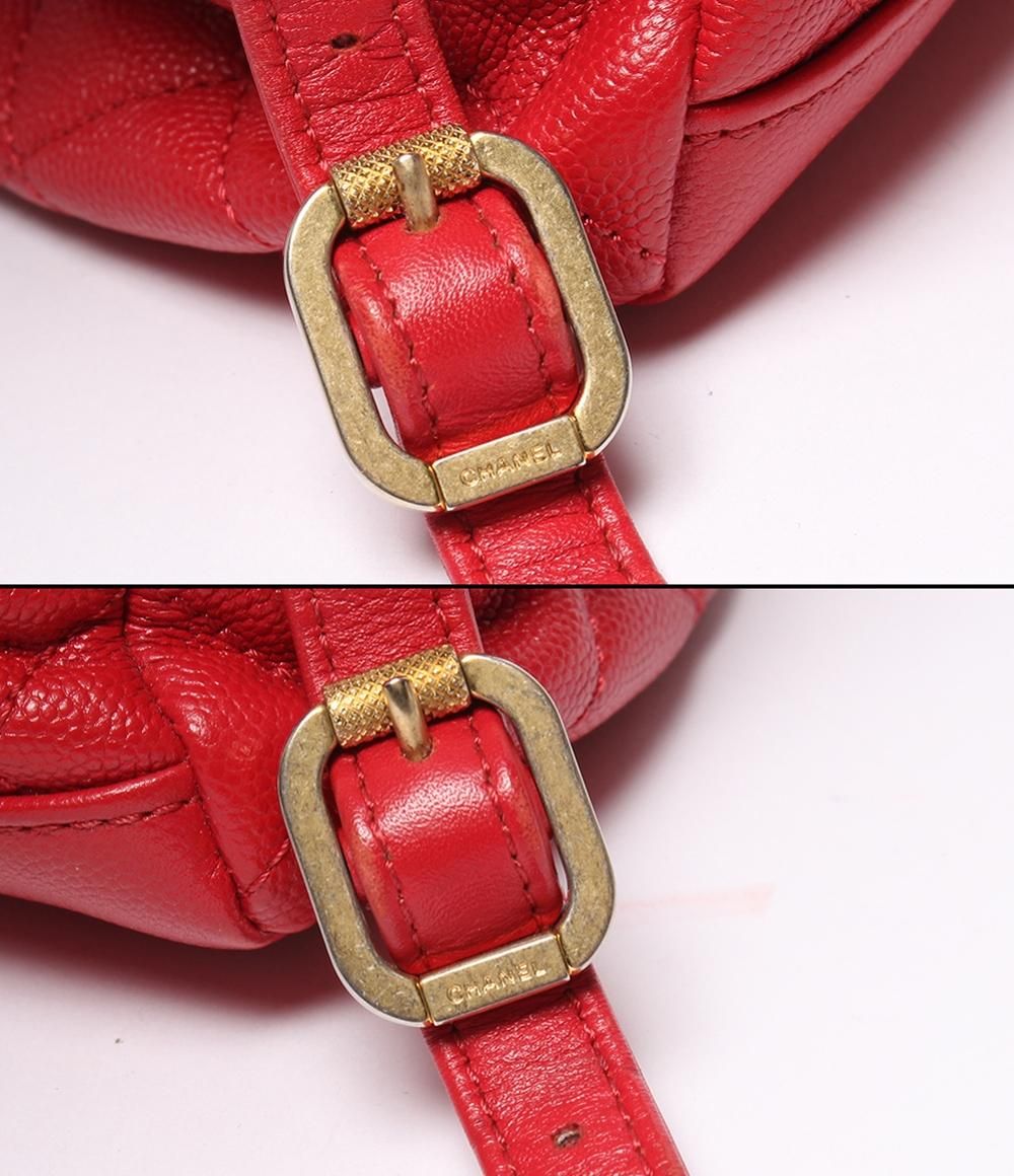 Chanel Backpack CC Filigree Caviar Leather Gold Quilted — view 6