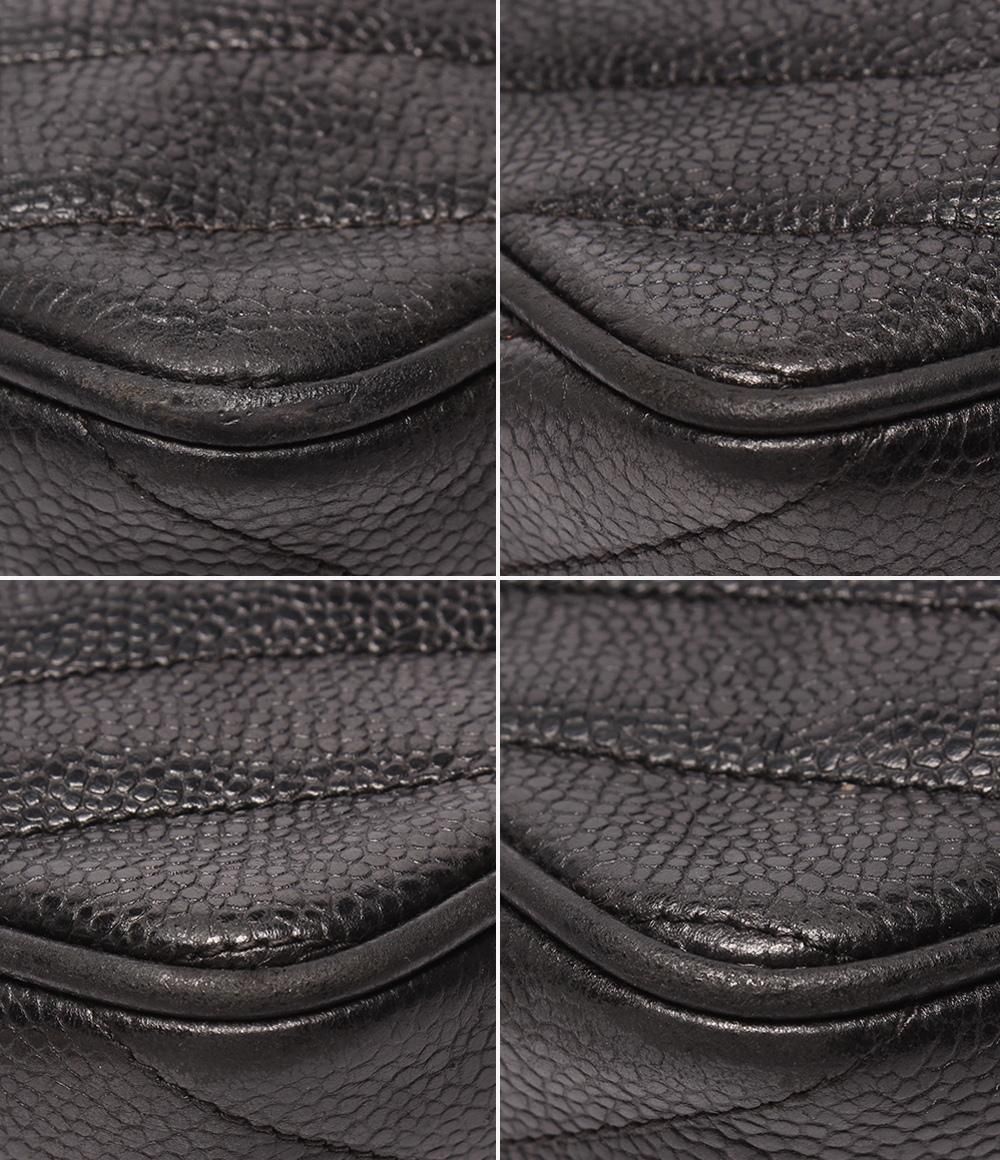 Chanel Chain Shoulder Bag CC Logo with Tassel Chez Blanc Stitching Gold Caviar — view 5