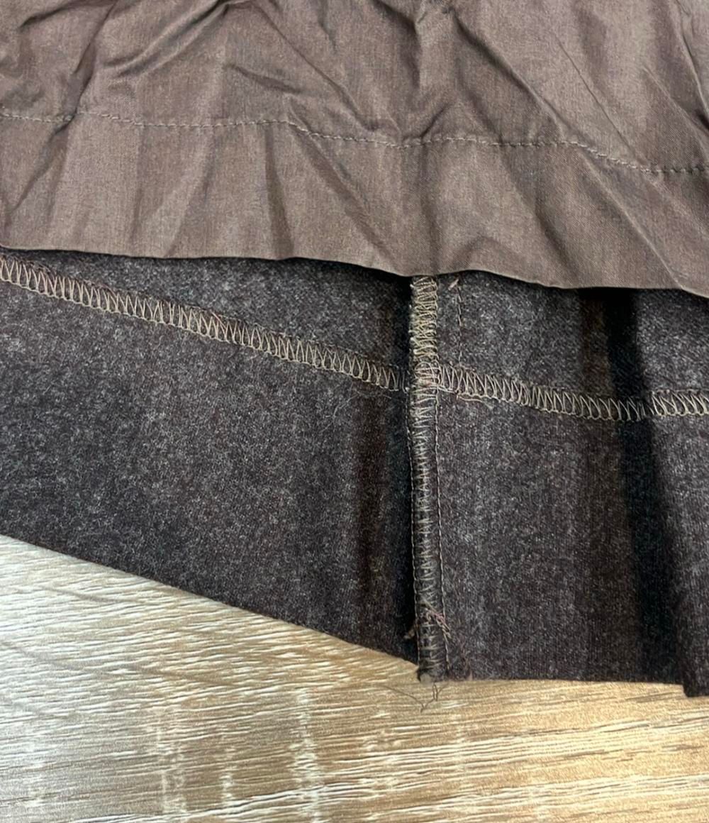 Chanel Mini Skirt CC Logo Buttoned Pleated Wool Silk 100% 40 — view 7