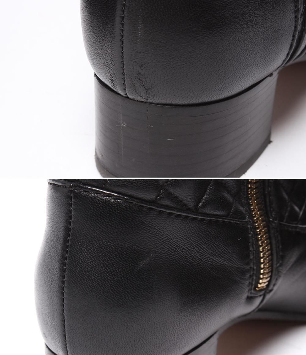 Chanel Short Boots Side Zipper Pearl Quilted Gold — view 8