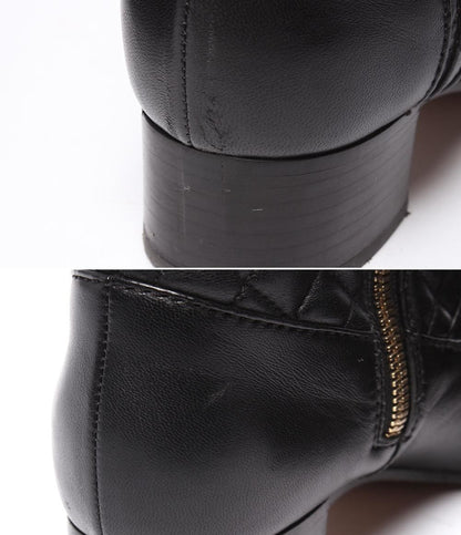 Chanel Short Boots Side Zipper Pearl Quilted Gold — view 8