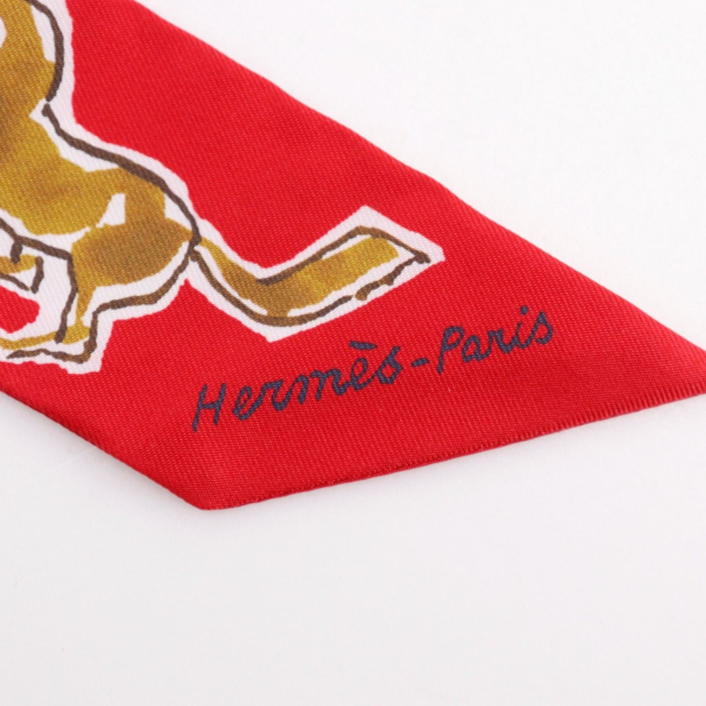 Hermes Chevaux en Liberte Freedom Horse Silk Red Scarf — view 4