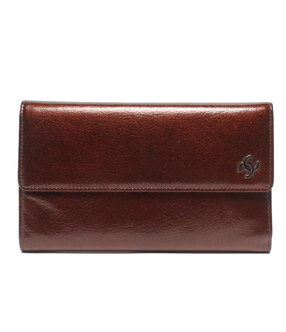 Chanel Patent Leather Wallet Silver