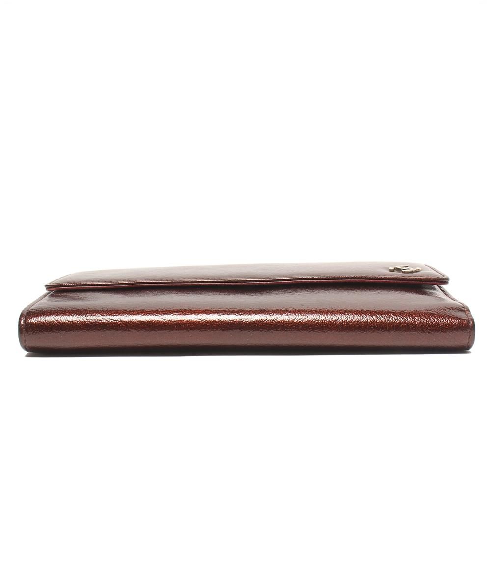 Chanel Patent Leather Wallet Silver — view 4