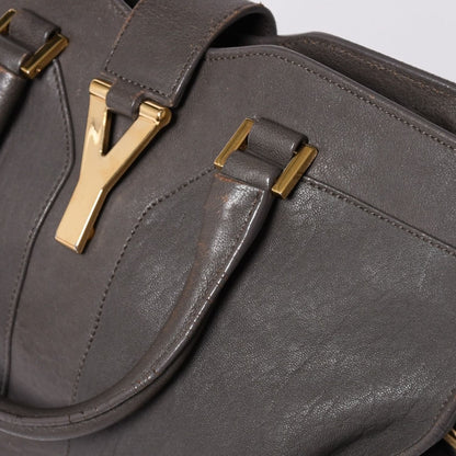 Saint Laurent Cabas Chic 2-Way Shoulder Bag Y-line Charcoal Gray Gold — view 8